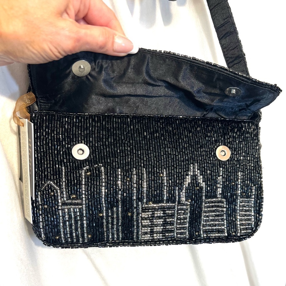 ❤️🖤Made in India, VIRAL City Skyline Beaded Bag🖤❤️NWT - Picture 7 of 10